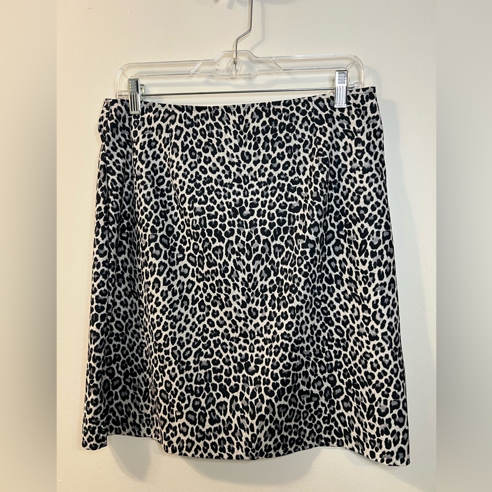 Fashion Bug Black and White Animal Print Pencil Skirt